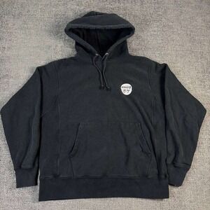 Champion Reverse Weave Hoodie Unisex Medium Black Noisy Japanese Graphic
